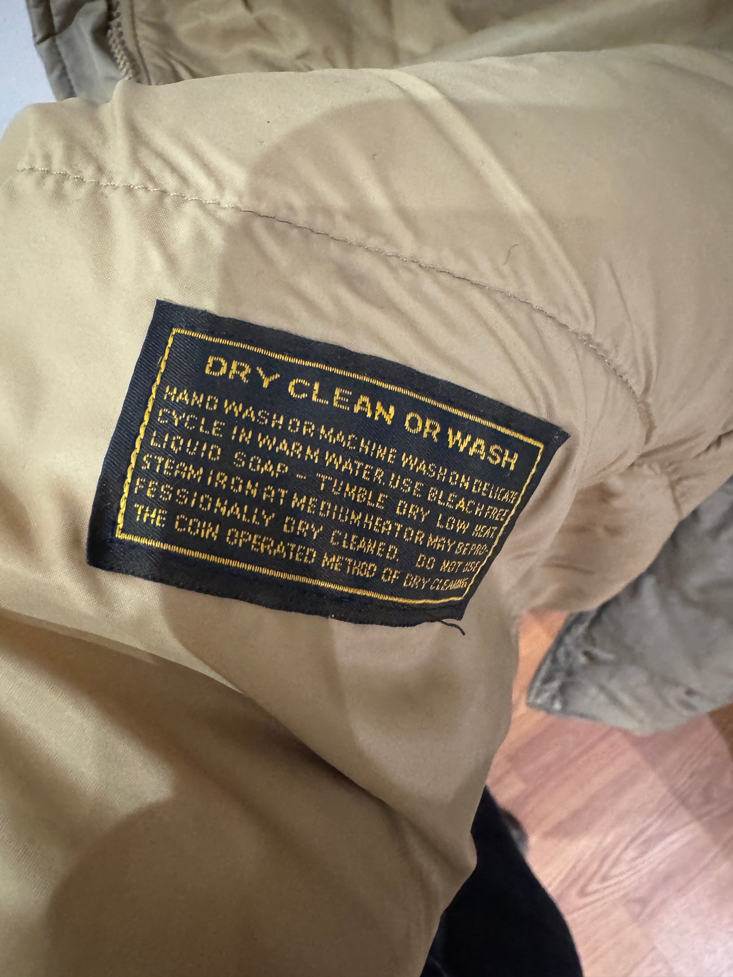 Vtg Eddie Bauer Tan Down Long Puffer