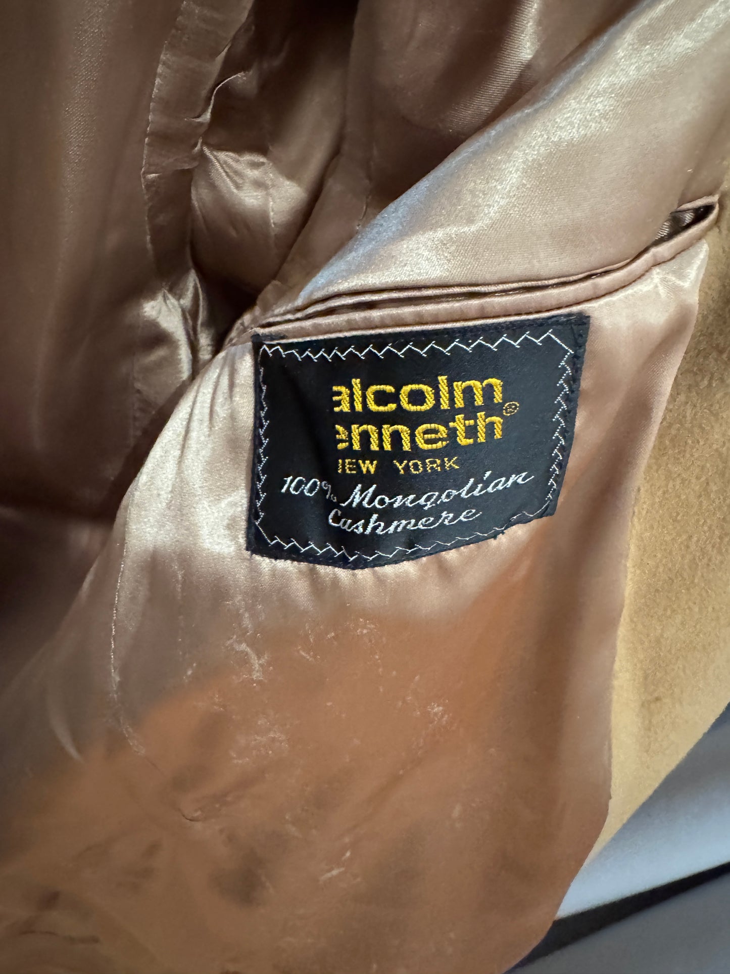 Vtg Malcom Kenneth Mongolian Cashmere Coat