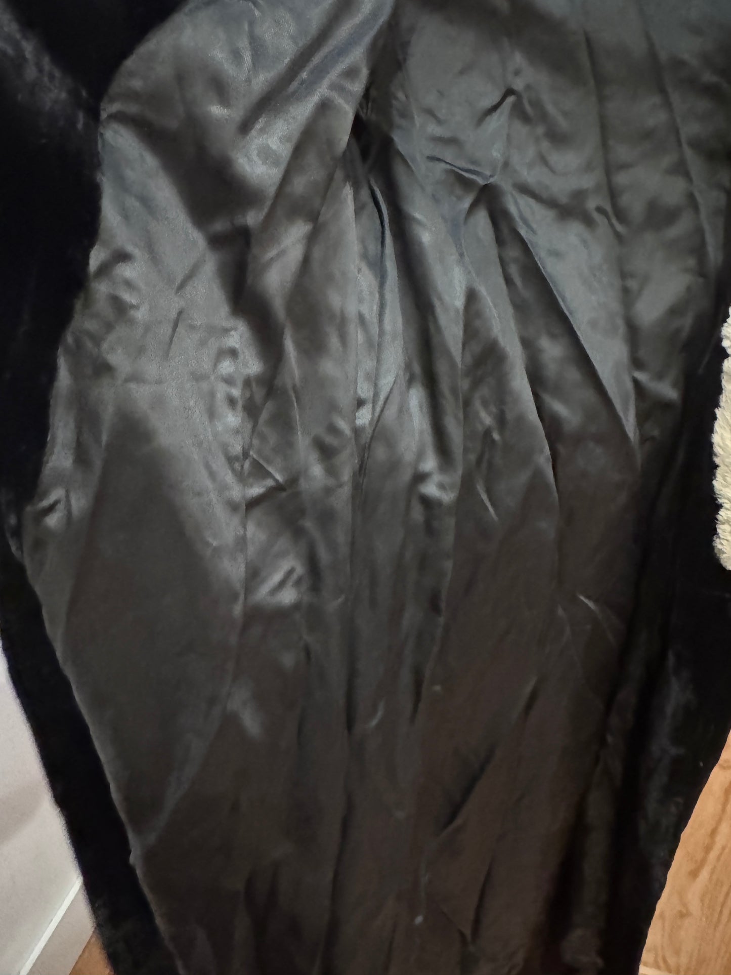 Fur and velvet Robe Dressing Gown Coat