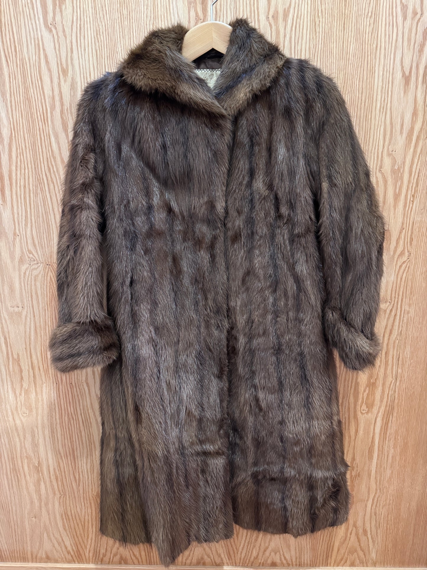 Vtg Long Mink Coat