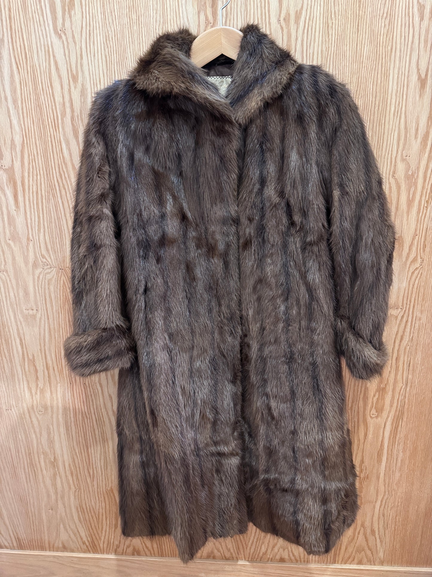 Vtg Long Mink Coat