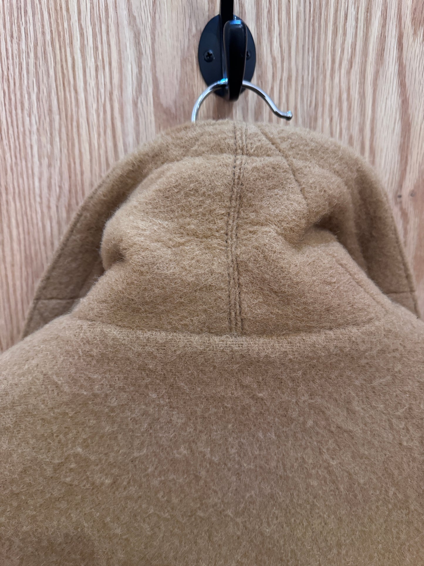 Vtg Hudson Bay Wool Peacoat Suede Trim Camel Tan Men's Large