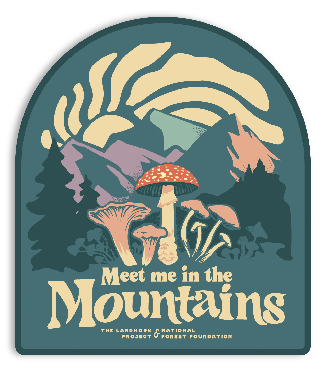 mountin mushrooms sticker