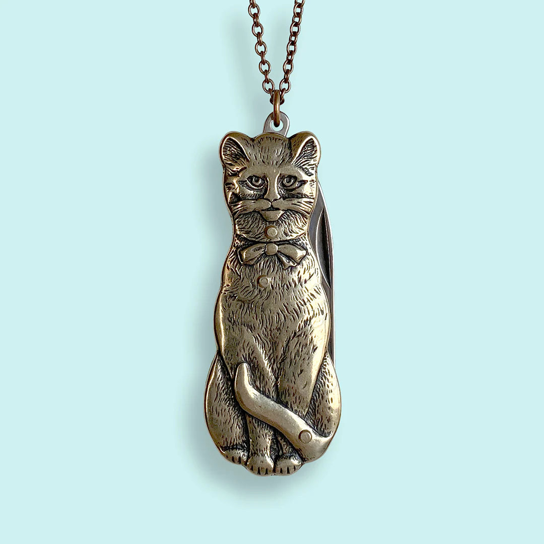 Cat Knife Necklace 32"