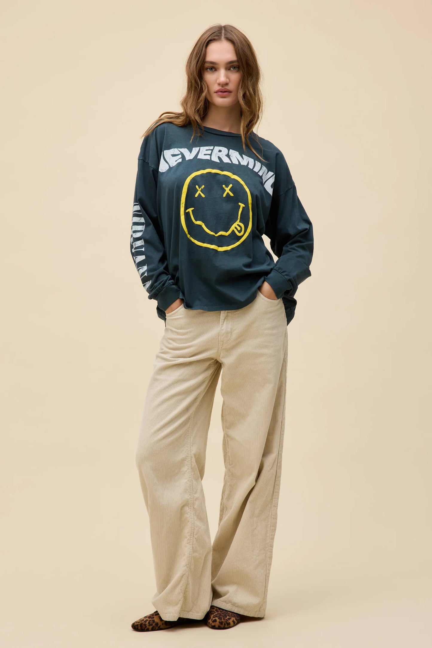 Nirvana Nevermind Smiley Merch Longsleeve T-Shirt