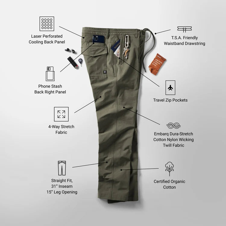 Layover Pro Traveller Pant in Military