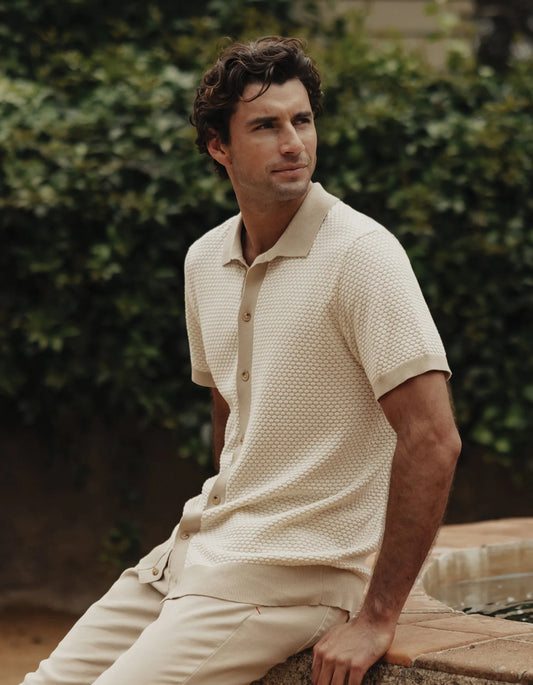Robles Knit Jacquard Button Up