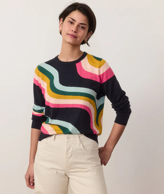 Icon Sweater Midnight Rainbow