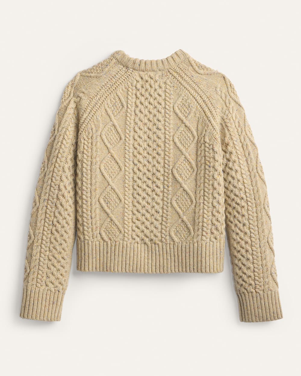 Fisherman Pullover Sweater in Tan Donegal
