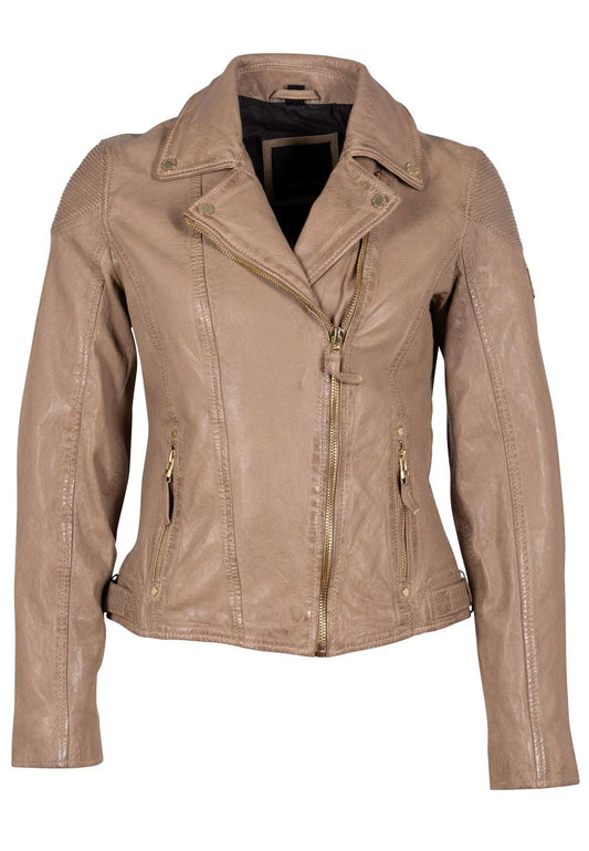 Raizel Women's Leather Jacket Toffee