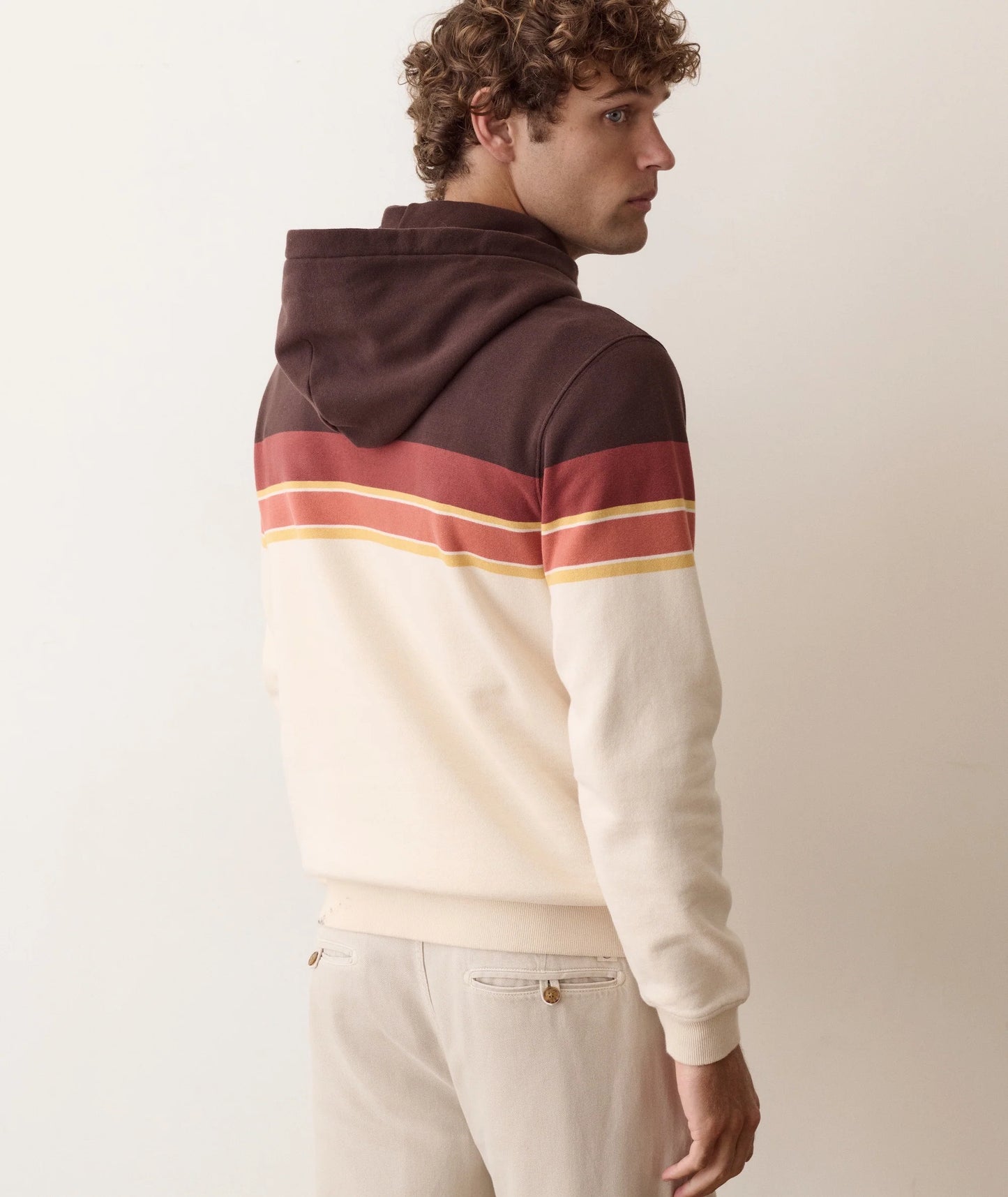 Cloud 9 Fleece Hoodie in Brown Colorblock