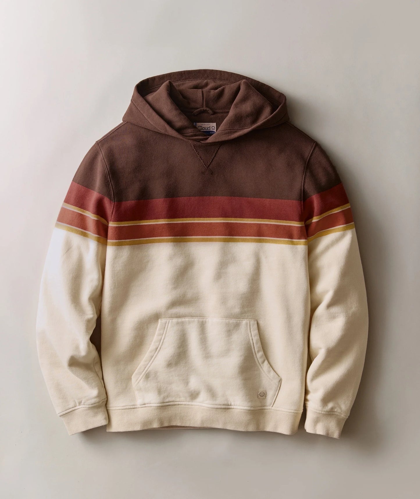 Cloud 9 Fleece Hoodie in Brown Colorblock