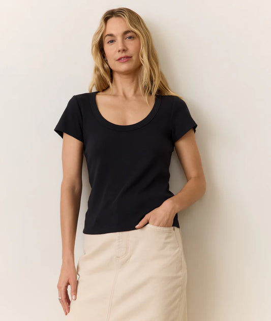 Lexi Rib Sun-In Scoop Tee