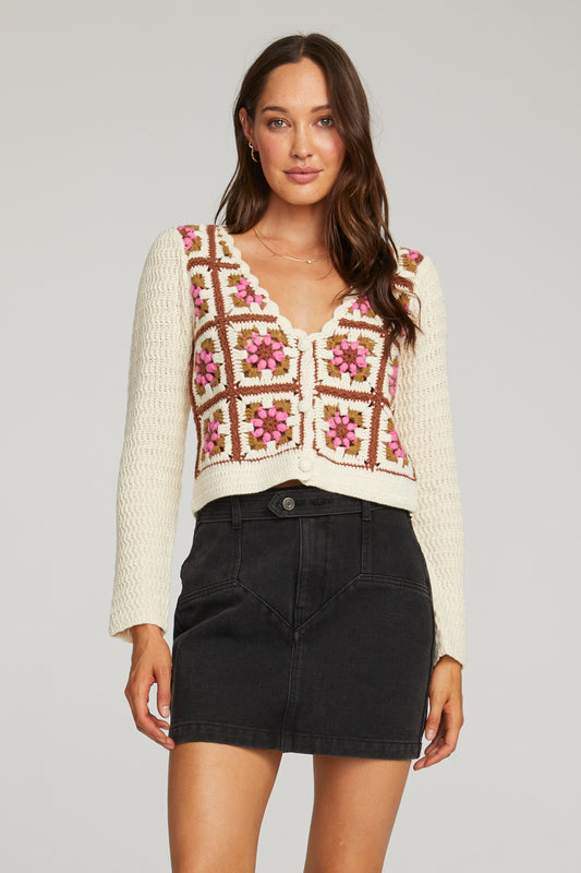Chels Knit Granny Square Sweater