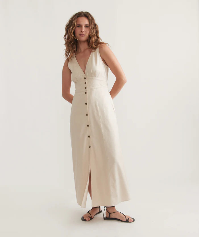 knee length dresses for ladies Marine Layer Camila Maxi Dress - India Ink