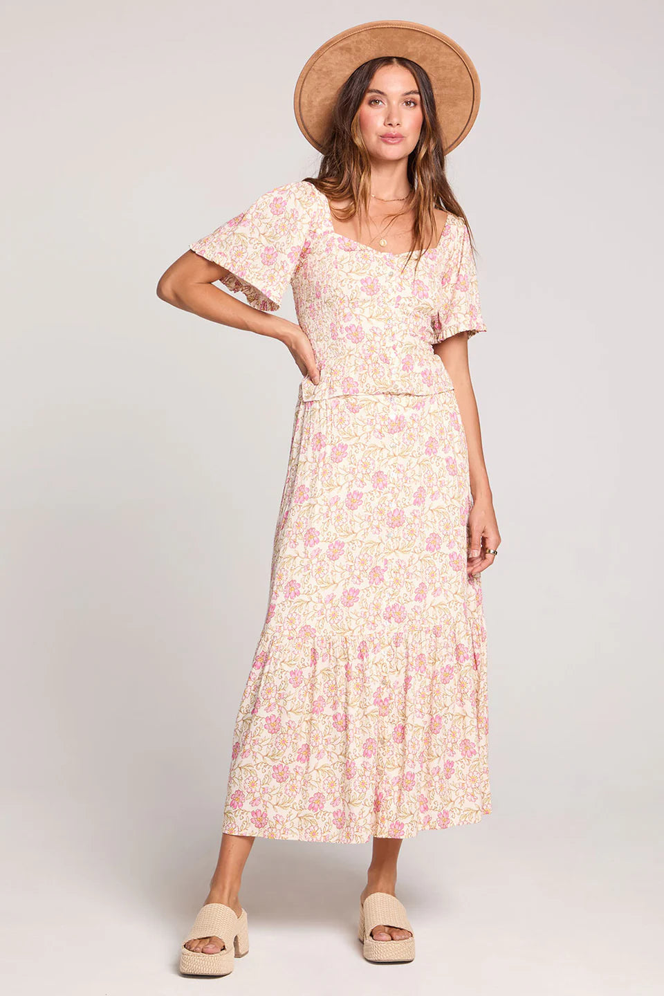 Dagny Floral Midi Skirt