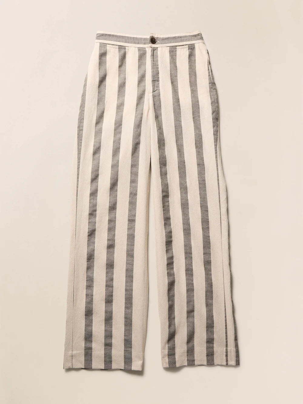 Striped pants on a beige background