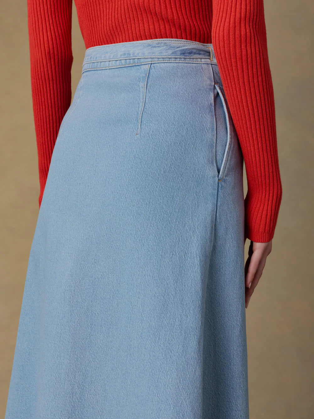 Solstice Denim Wrap Skirt