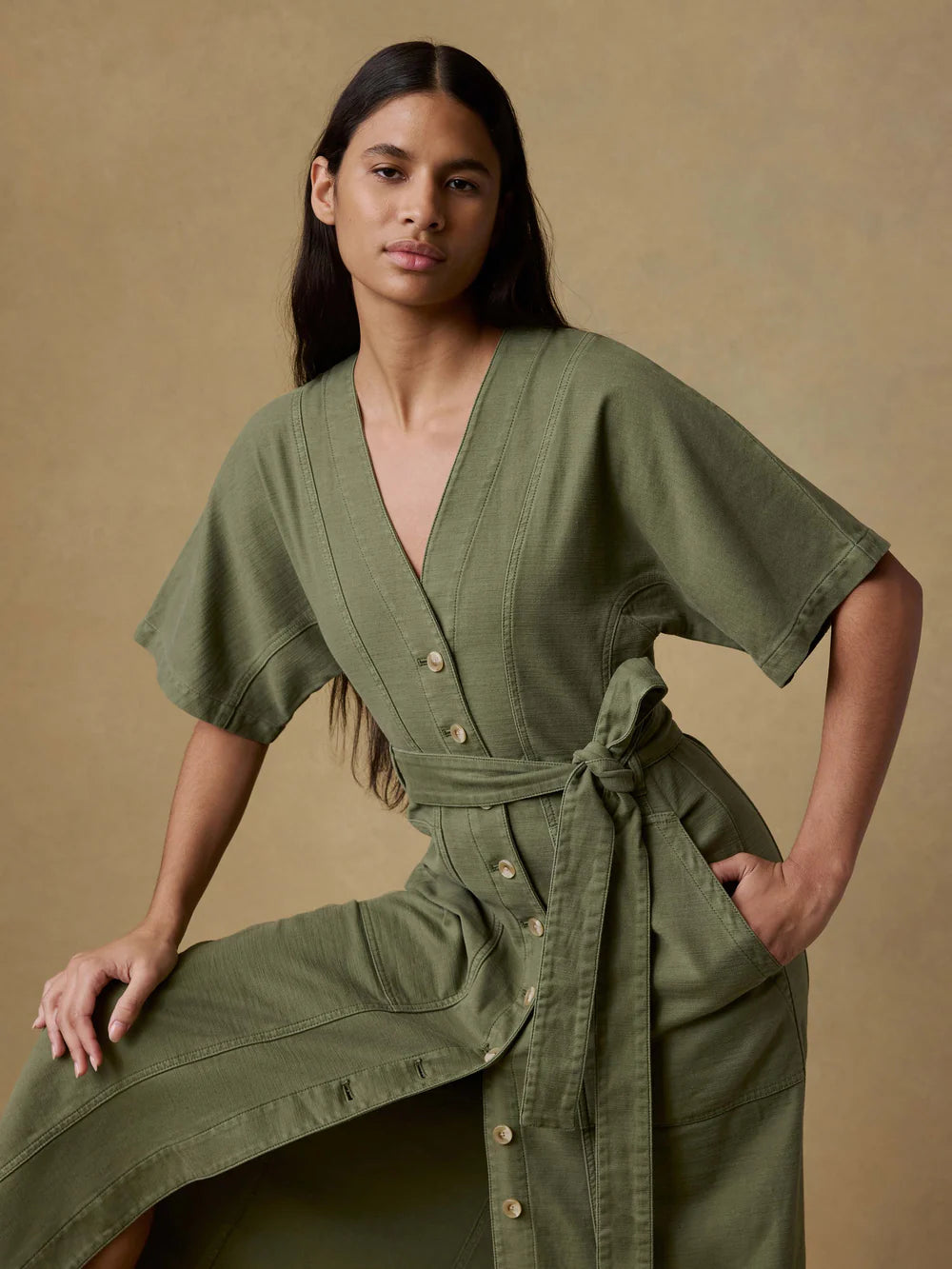 Soft Stretch Twill Camille Dress