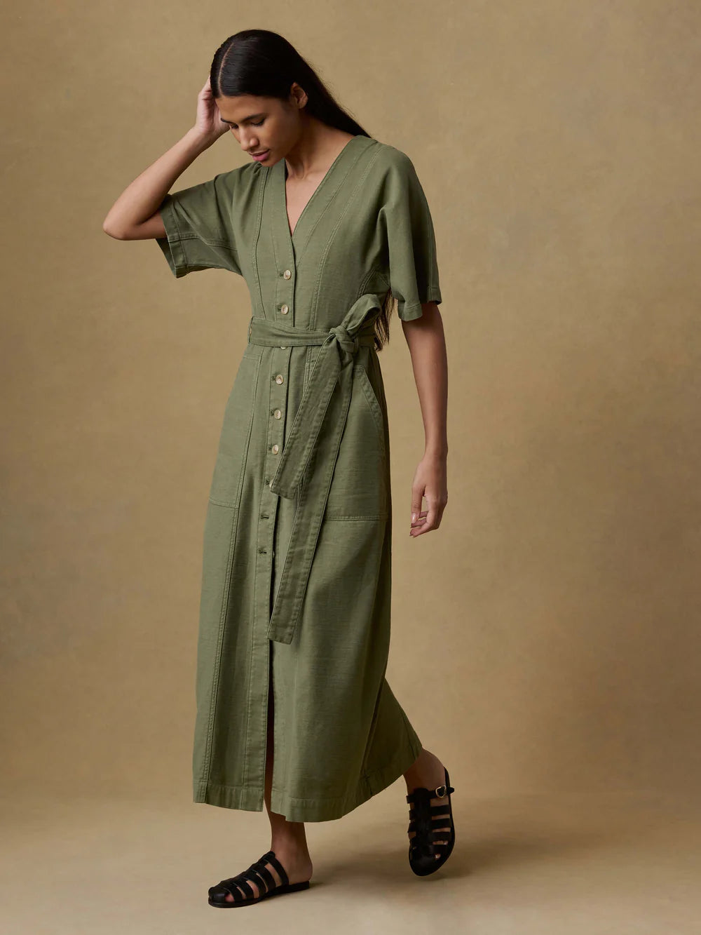 Soft Stretch Twill Camille Dress