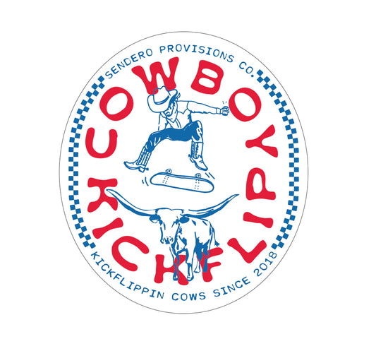 Cowboy Kickflip Sticker