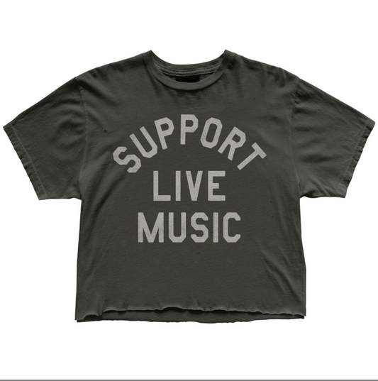 Support Live Music Cropped Tee