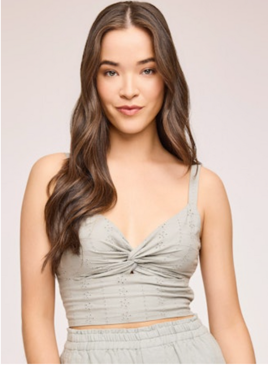 Veronica Eyelet Cotton Tank Top