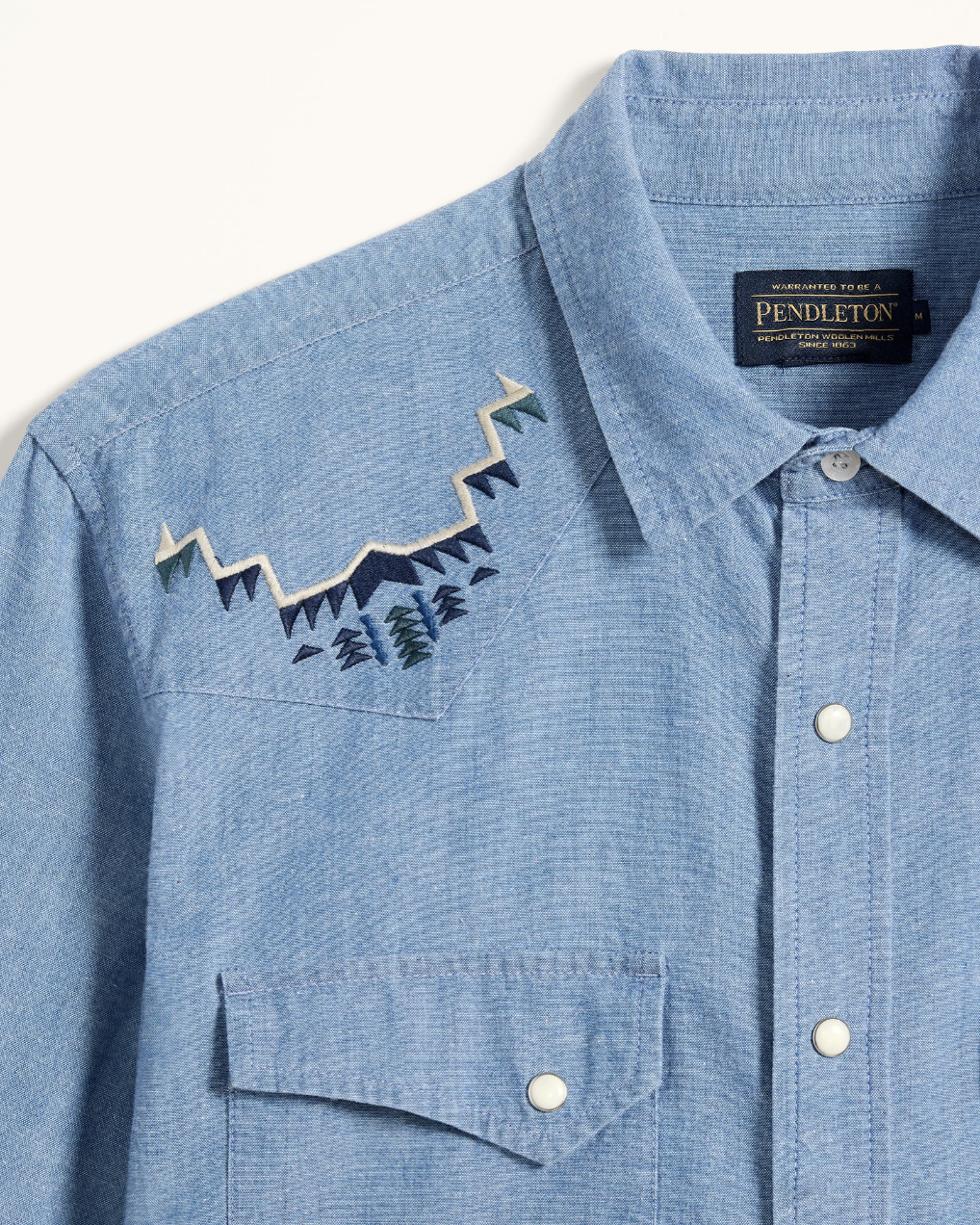 MEN'S HARDING EMBROIDERED CHAMBRAY GAMBLER SHIRT