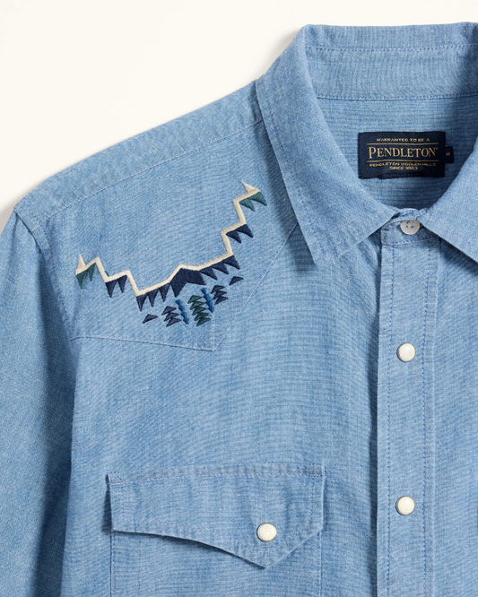 MEN'S HARDING EMBROIDERED CHAMBRAY GAMBLER SHIRT