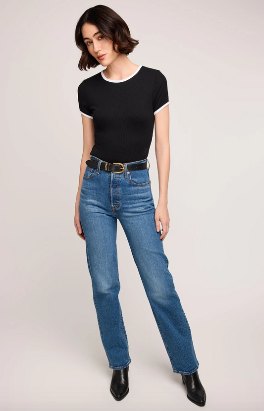 Shania Ribbed Ringer T-Shirt