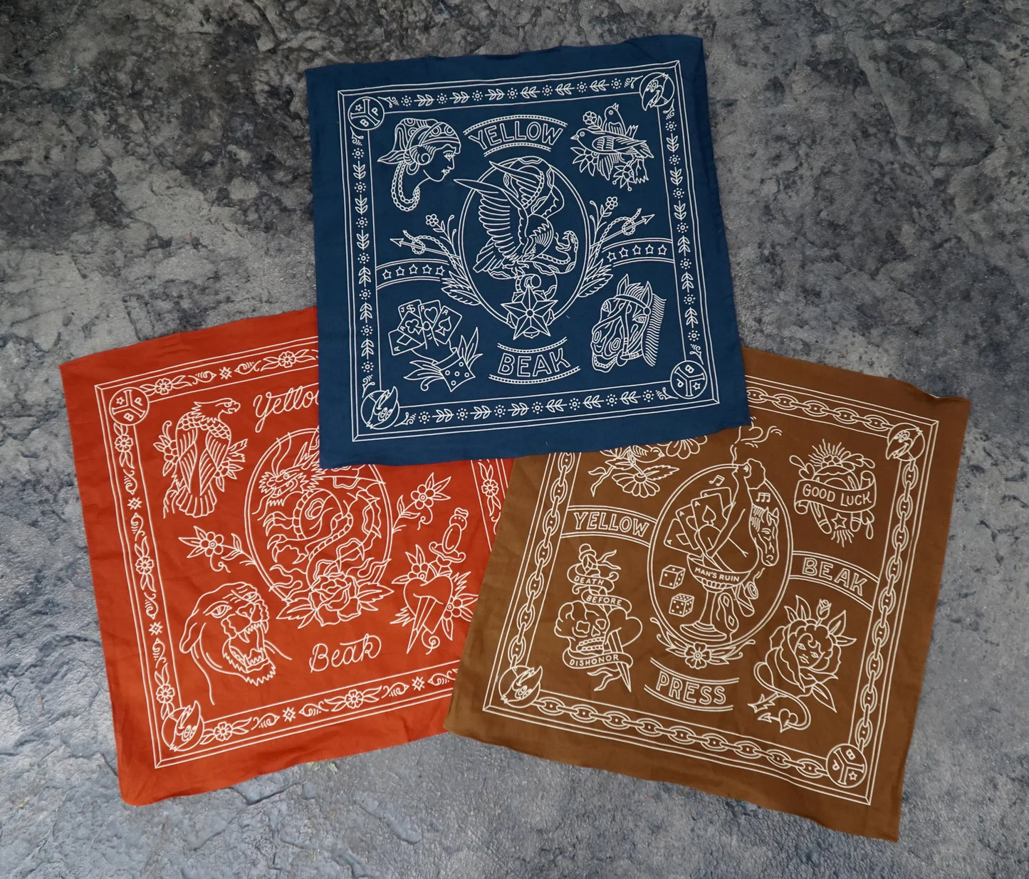 Yellow Beak Press Bandana