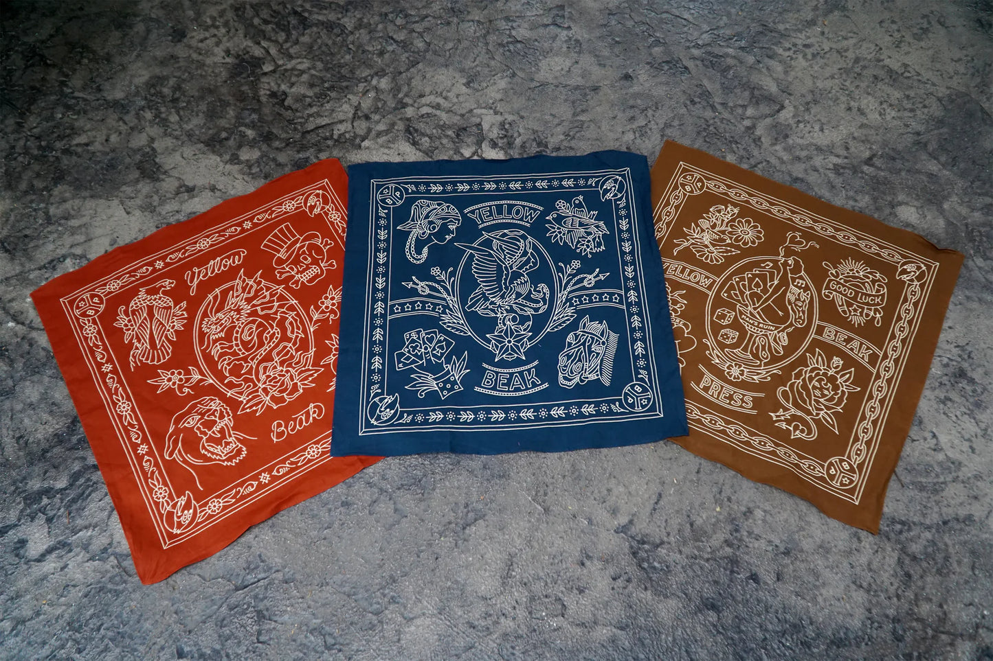 Yellow Beak Press Bandana