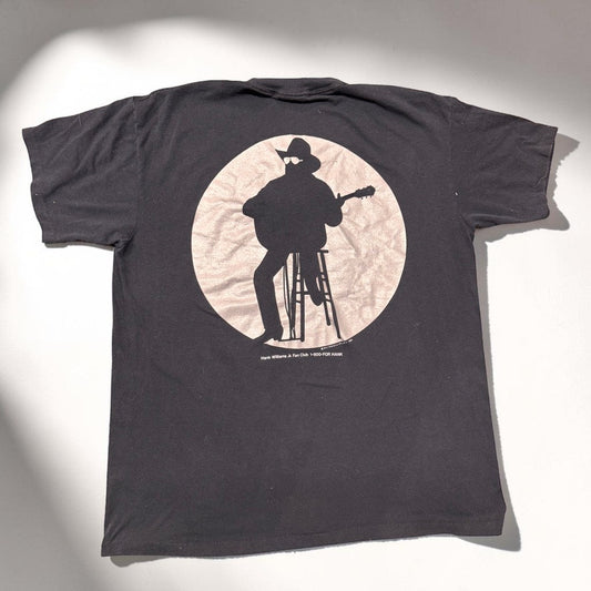Vintage T-Shirt Hank Williams Jr Lone Wolf Tour 1990 Fan Club Men's