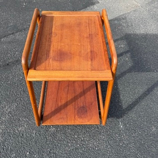 Vintage 1960s Teak MCMTeak Tea Bar Cart Trolley by Sika Mobler Rolling