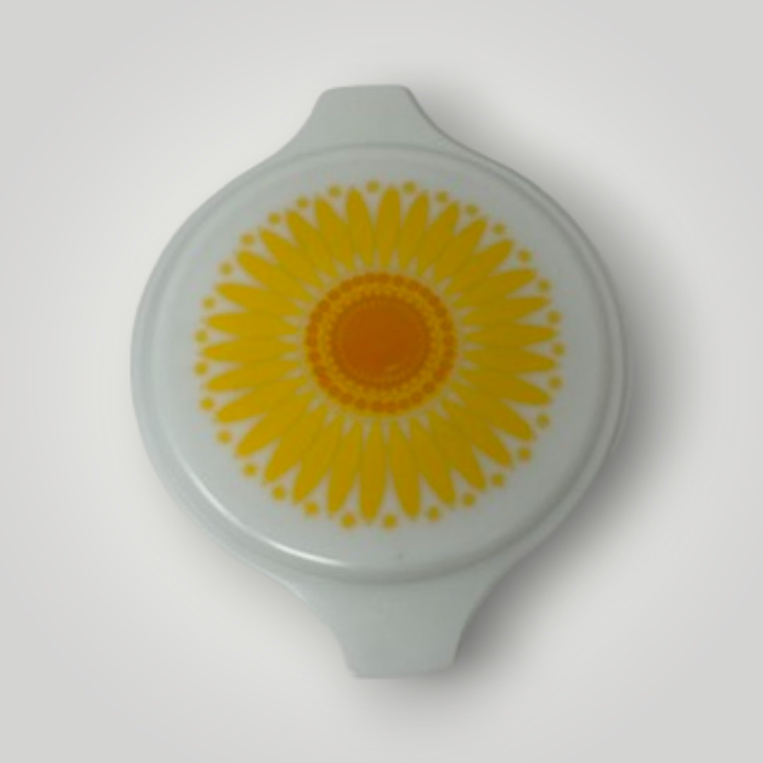 Vintage Pyrex Daisy Replacement Lid Flower Yellow 24-c 4