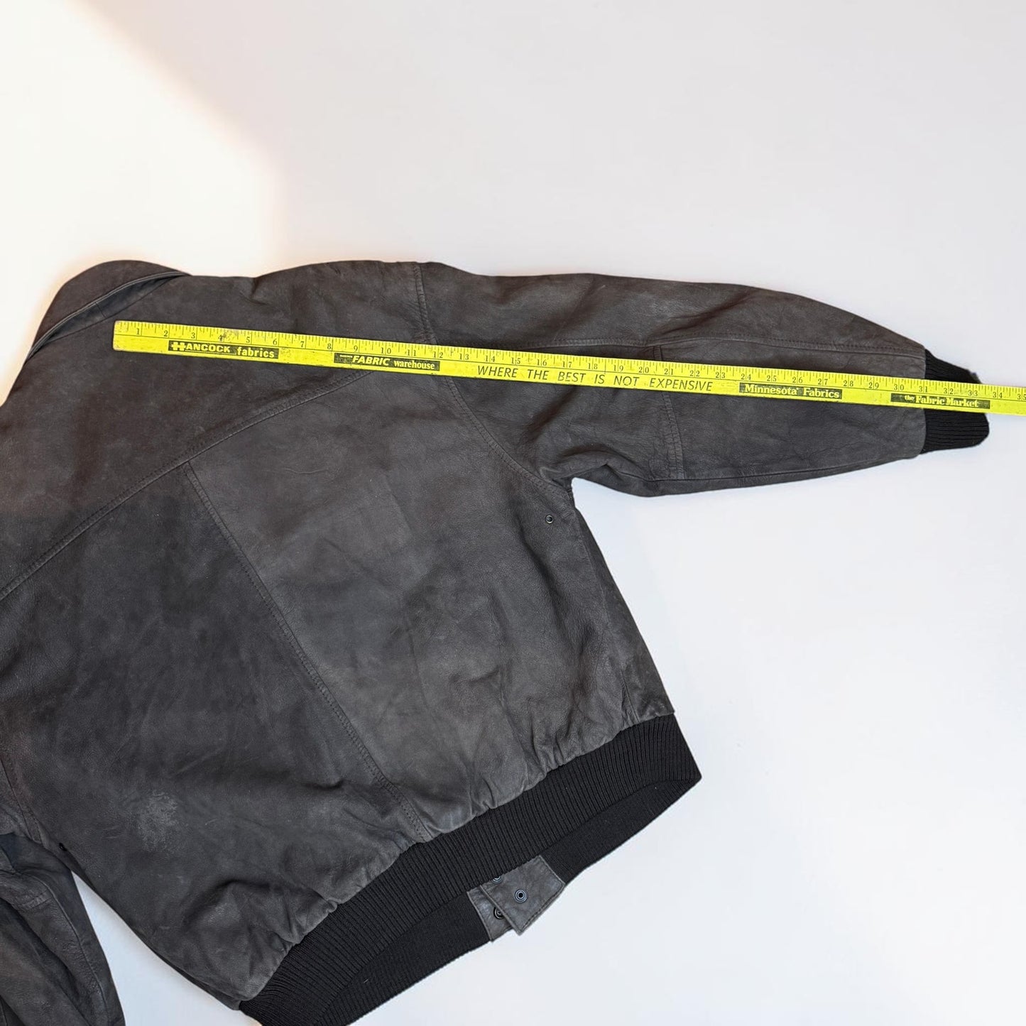 Vintage 1980s GIII Leather Bomber Flight Jacket A2 Nubuck Men's Large Brown