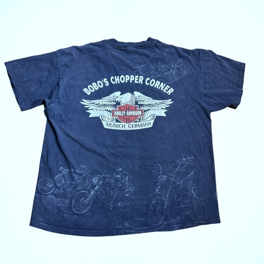 Vintage Harley Davidson Leader of The Pack Wolf AOP Bobos Choppers XL Munich