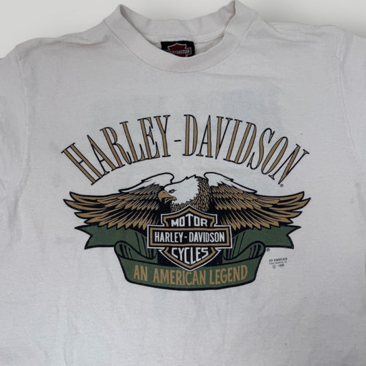 Vintage Top Harley Davidson Berlin 3D Emblem 1990s T-shirt Eagle Harley Korso Sm