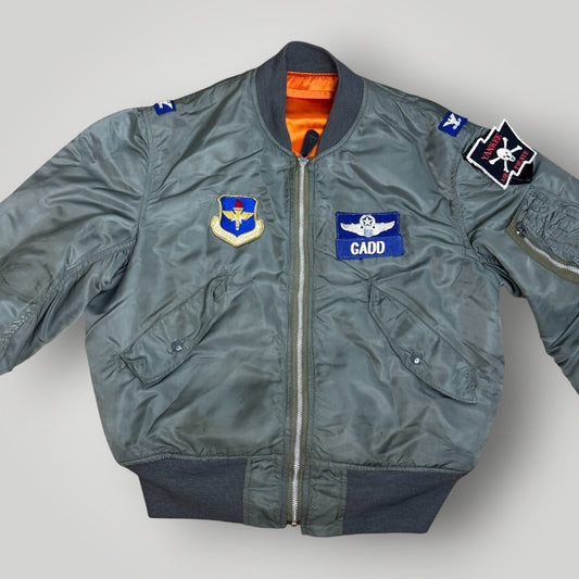 Vintage Military Jacket Flyer's Man Light Zone L-2B Medium Vietnam Flown Colonel