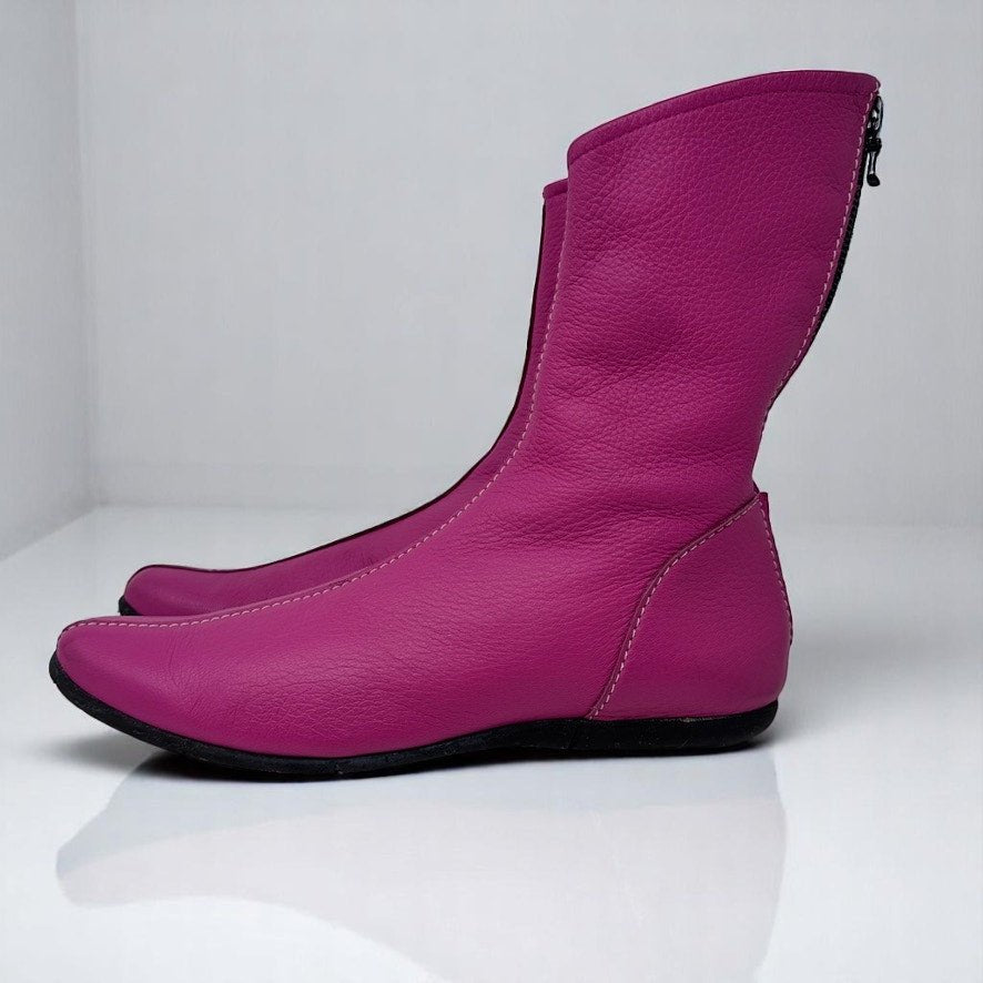 Arche Women's Leather Boots Bright Pink size 7 Sock Boots - MST GoodsArche