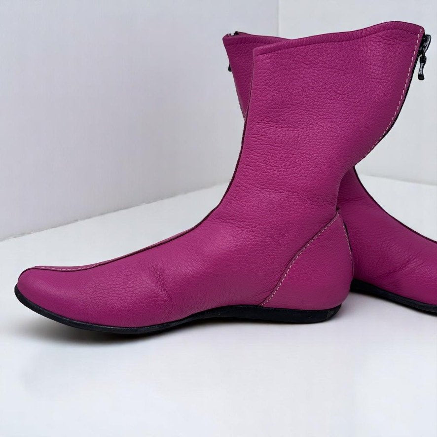 Arche Women's Leather Boots Bright Pink size 7 Sock Boots - MST GoodsArche