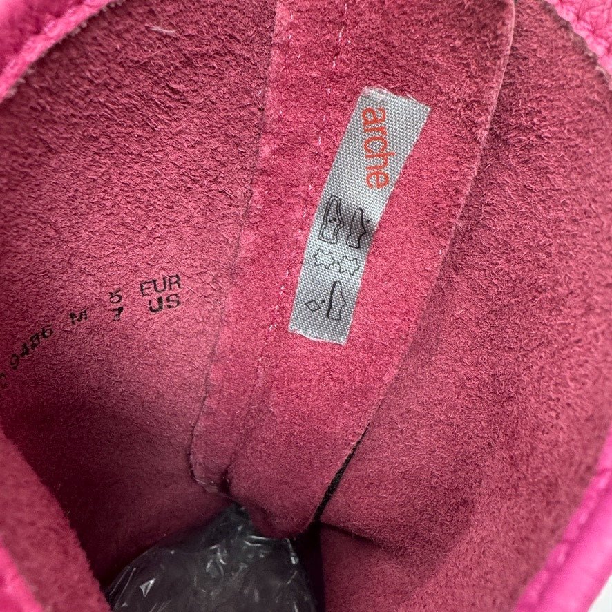 Arche Women's Leather Boots Bright Pink size 7 Sock Boots - MST GoodsArche