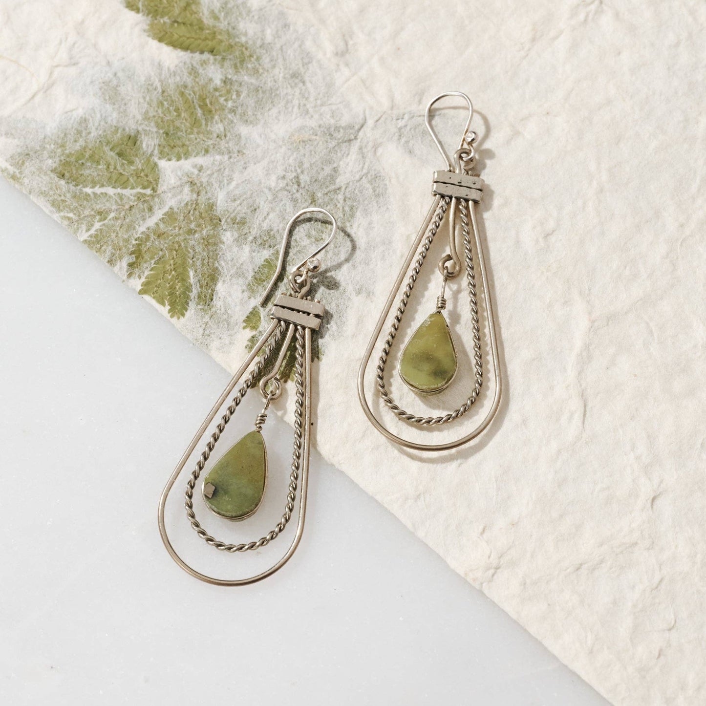 Ayni Serpentine Stone Earrings - MST GoodsTen Thousand Villages