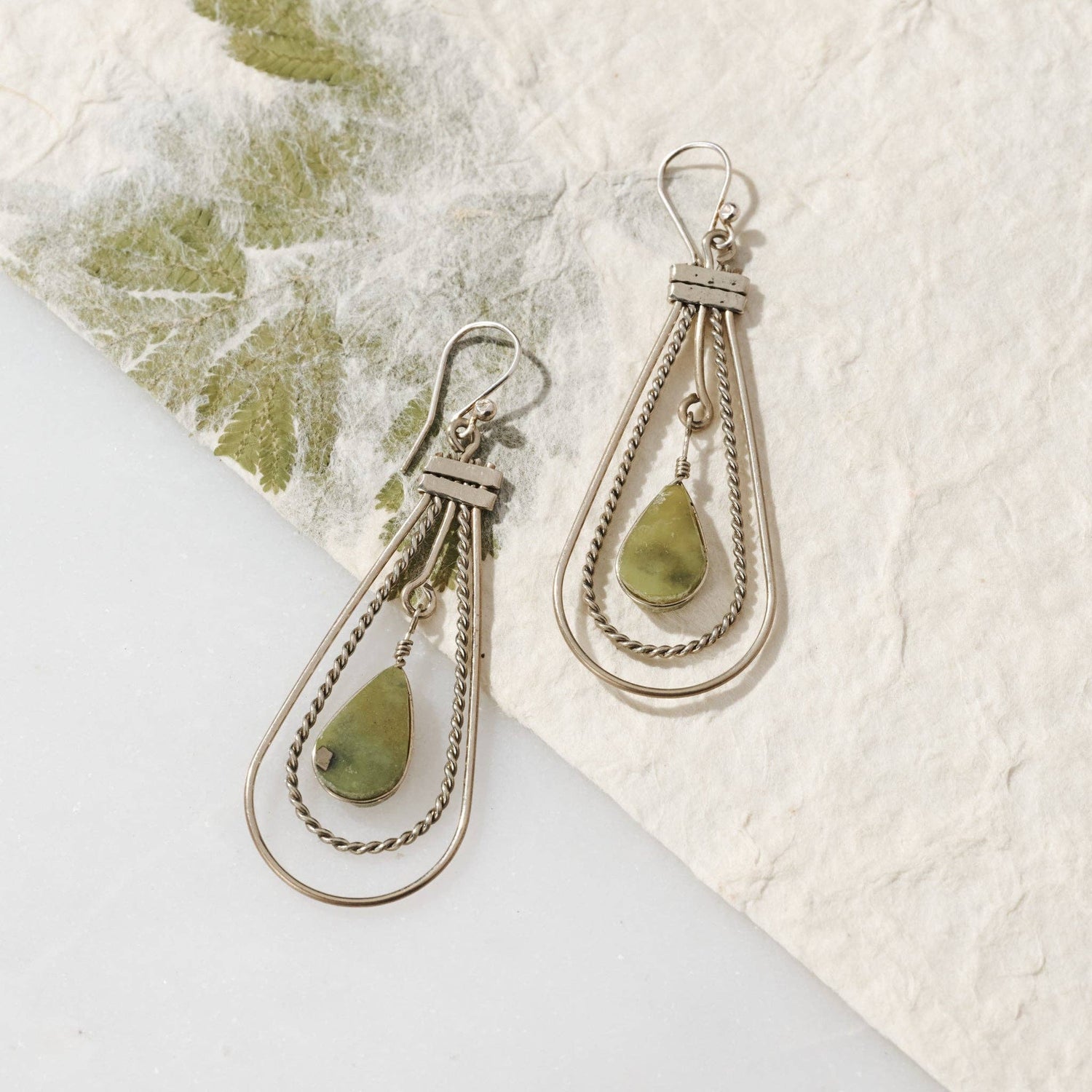 Ayni Serpentine Stone Earrings - MST GoodsTen Thousand Villages