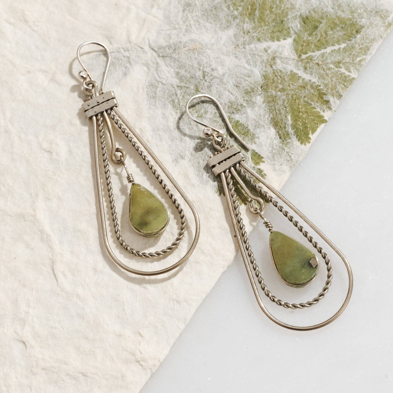 Ayni Serpentine Stone Earrings - MST GoodsTen Thousand Villages
