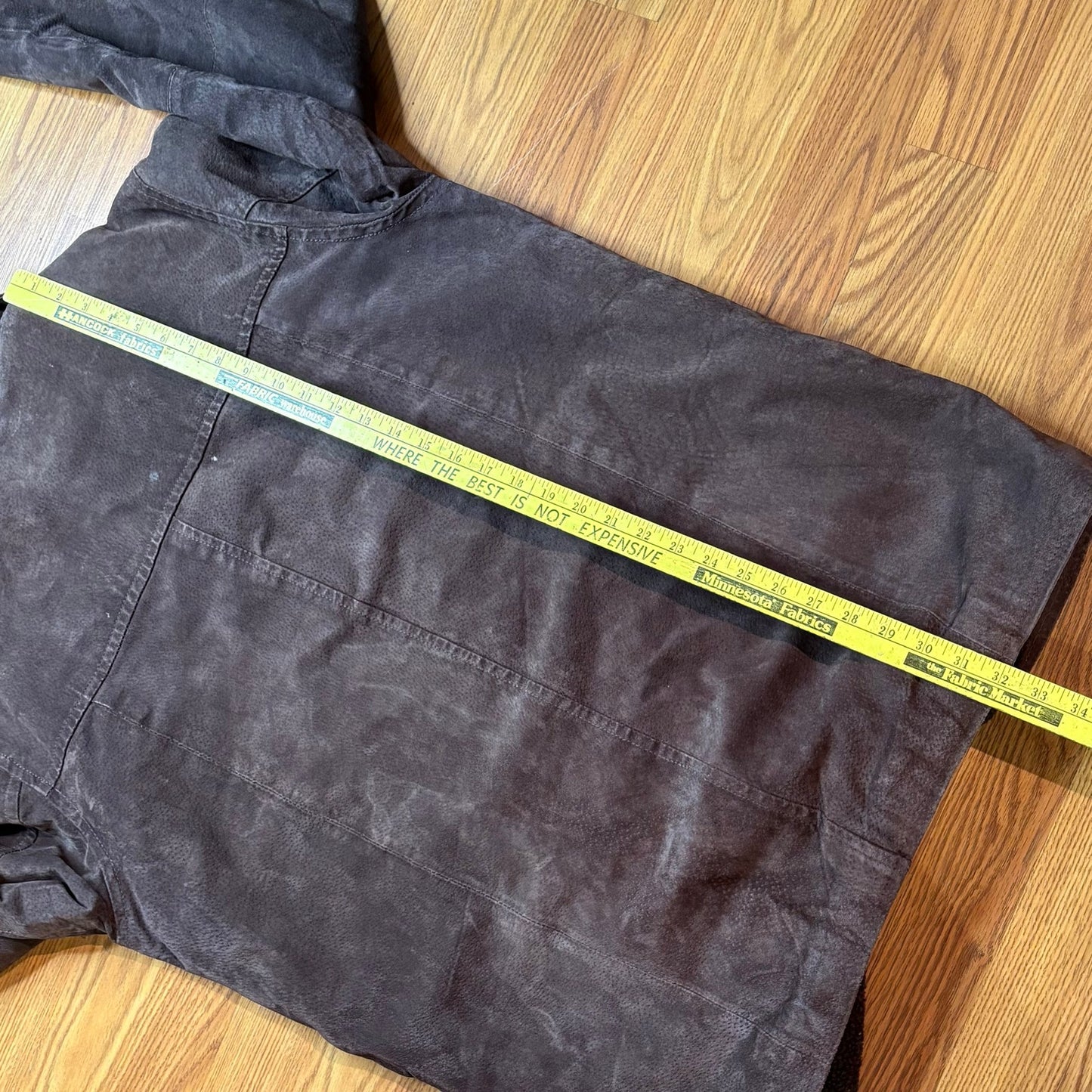 Vintage D'Carlo Suede Leather Jacket Sherpa Lined Brown Men's Large