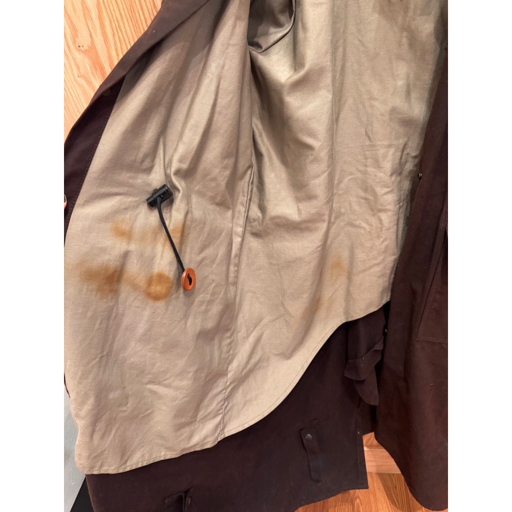Vintage Australian Outback CO Outback Oilskins Brown Cotton Small