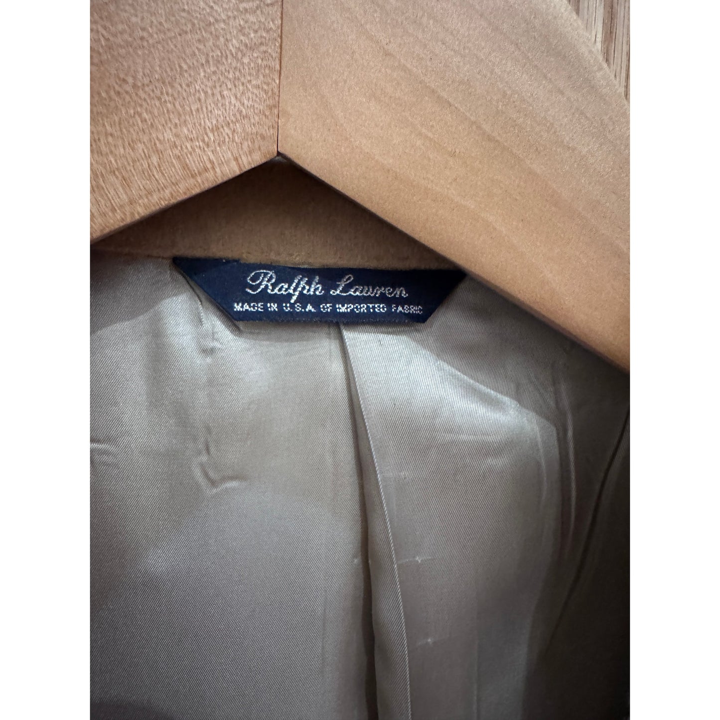 Vintage Camel Wool Ralph Lauren Blazer Crest 3D Men's Large