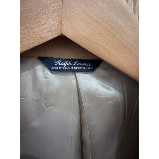 Vintage Camel Wool Ralph Lauren Blazer Crest 3D Men's Large