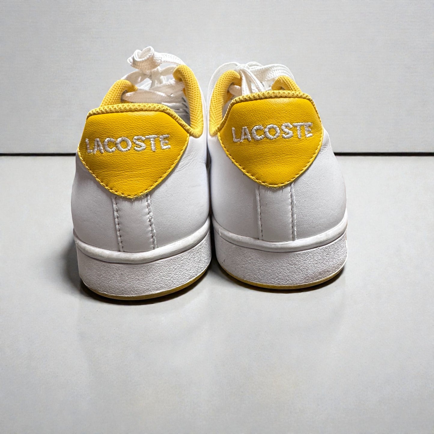 Men's Slider Sneakers Lacoste White Yellow 8.5  Green Trainers